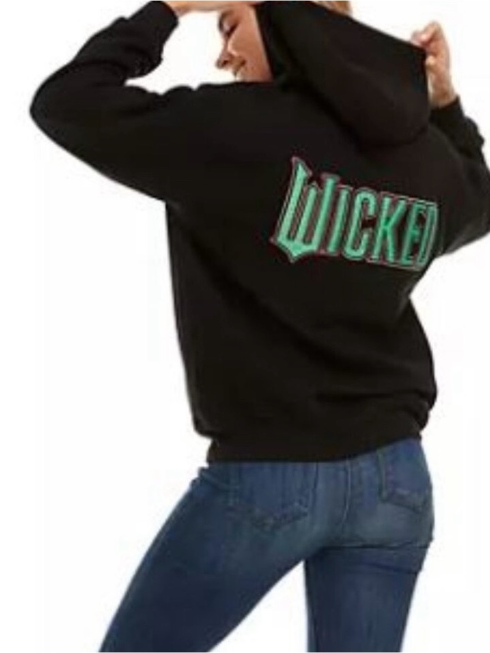 WICKED Full Zip Hoodie Sz L
Black Green Pink